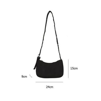 INS Fashion Women Reviet Wide Strap Shoulder Bags Casual Nylon Chest Bag Female Crossbody All Black Beach Travel Bag bolso mujer