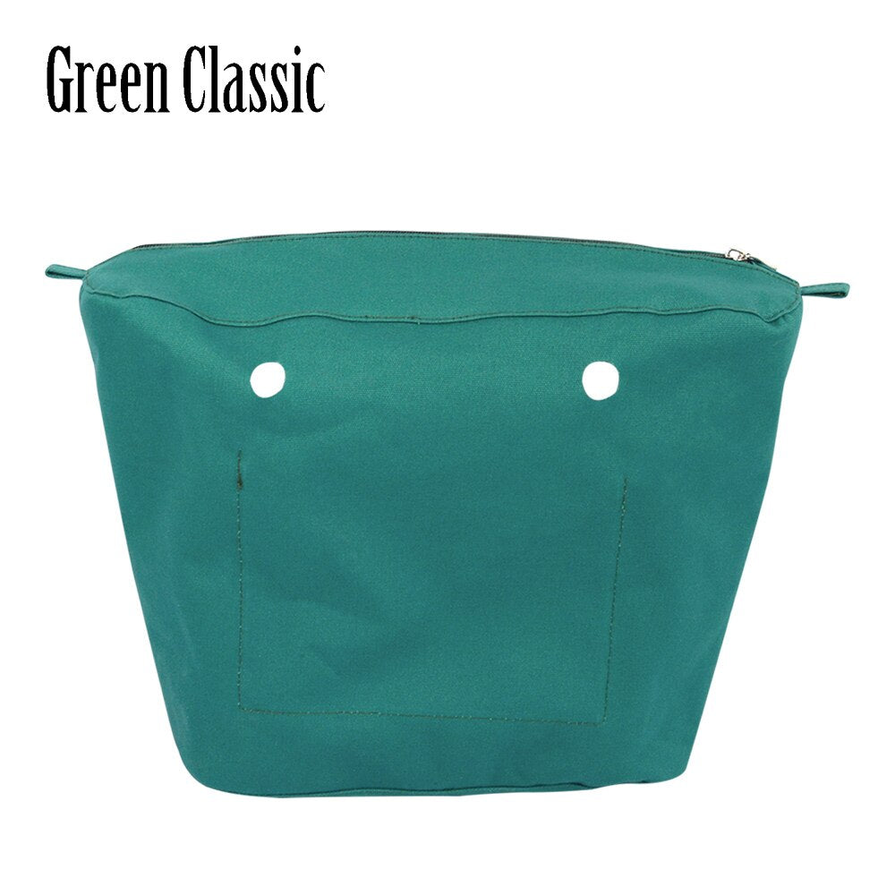 Hot Selling Inner Organizer Zipper-Up Pocket for Classic Mini Obag Canvas Insert with Waterproof Coating for O Bag Accesorios