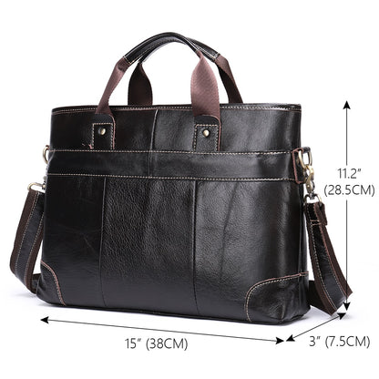 WESTAL Men&#39;s Leather Bag for Men Briefcases Bags Man Genuine Leather Laptop Bag Shoulder Messenger Bags a4 Document Briefcases