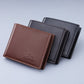 Hot Sale Men&#39;s Wallet New Casual Two-fold Short Horizontal Men&#39;s Pu Leather Solid Color Male Open Coin Purse Luxury Brand Wallet