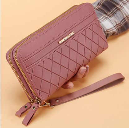 Long Women&#39;s Wallet Female Purses Tassel Coin Card Holder Pu Leather Clutch Money Bag