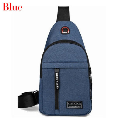 Men Shoulder Bags Nylon Waist Packs Sling Bag Crossbody Outdoor Sport Shoulder Chest Daily Picnic Canvas Messenger Bag Bolsa