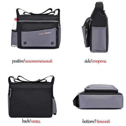 Men Solid Color Large Capacity Messenger for Men Casual Oxford Laptop Bags Male Business Travel Crossbody Shoulder Bag