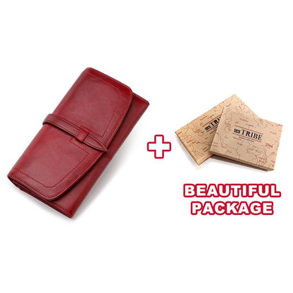 KAVIS Women Wallets Black Fashion Brand Leather Purse Ladies Card Bag For Girls New Clutch Women Female Purse Money Walet Long