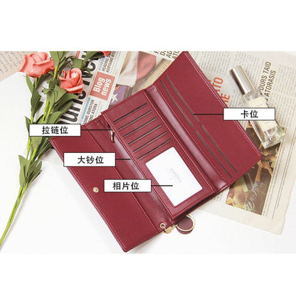 New Fashion Women Wallets Brand Letter Long Tri-fold coin Purse Fresh PU Leather Female Clutch Card Holder Cartera Mujer