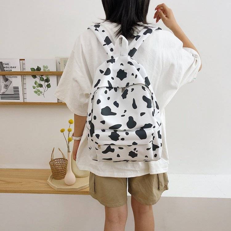 Women Backpacks Oxford Cow Pattern Large-capacity New Camouflage Water-proof Girls Backpack Students Harajuku Street Wear Trendy