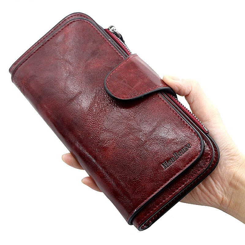 Women&#39;s wallet made of leather Wallets Three fold VINTAGE Womens purses mobile phone Purse Female Coin Purse Carteira Feminina