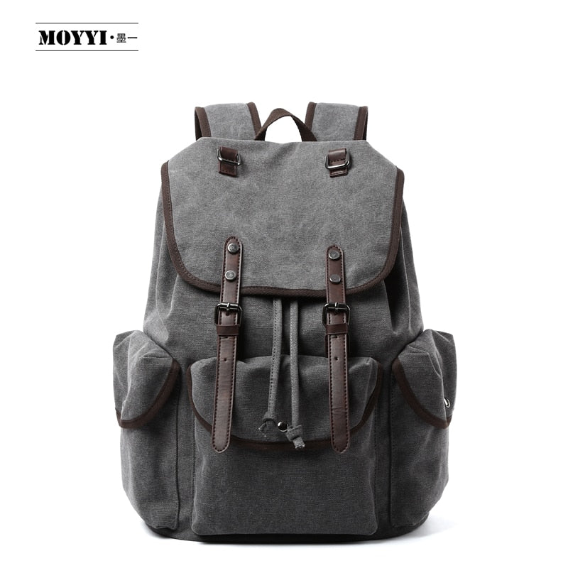 MOYYI Retro  Backpack 15 inch Laptop Men&#39;s Trend School Student School Bags Casual Simple Travel Tackpack Women&#39;s Bags