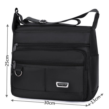 Men Oxford Travel Shoulder Bag Casual Crossbody Bags Good Qualtiy Outdoor Handbag Male Travel School Retro Tote Zipper Bag