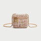 High-quality Ladies Cloth Crossbody Bags Pink Color One-shoulder Plaid Grid Fashion Checkered Bucket Bag