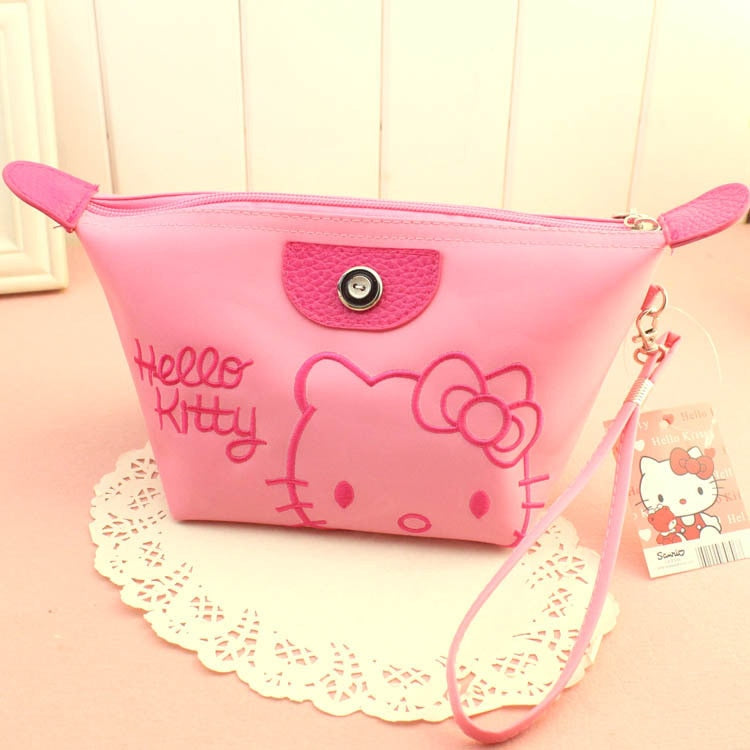 Hot Sale Hello Kitty Cartoon Cosmetic Bag Large-capacity Waterproof Storage Bag Kawaii Cat Makeup Box Makeup Case Purse Sanrio