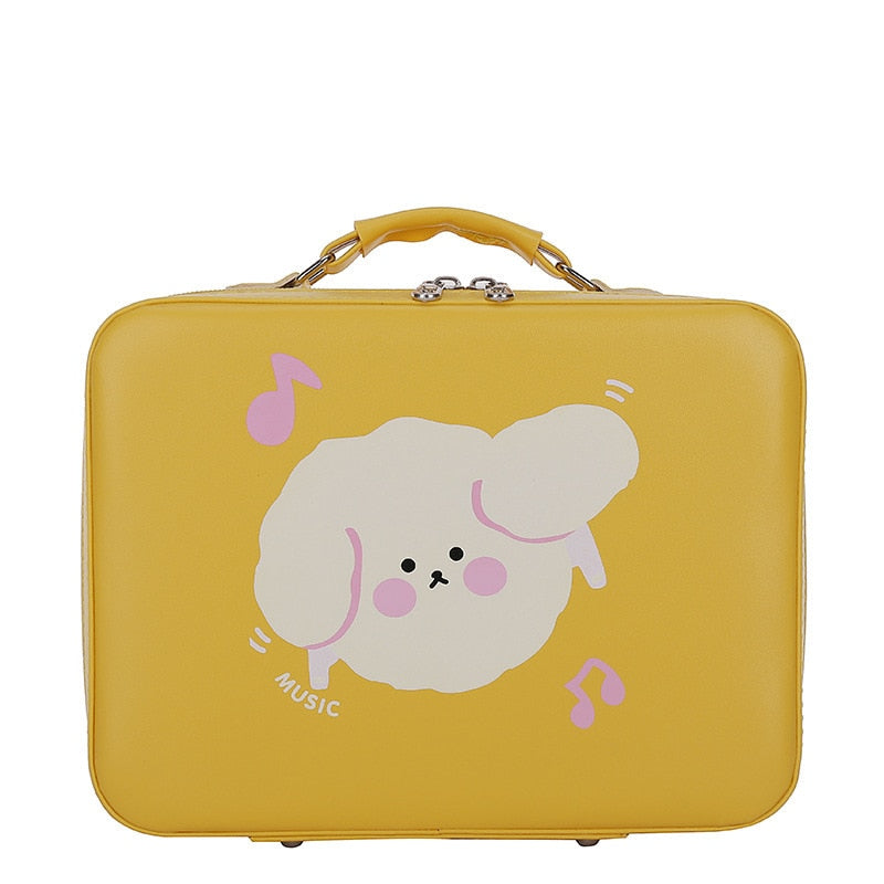 Cosmetic Bag Women Large Capacity Multifunction Makeup Bag Cartoon Dog Bear Cute Travel Wash Beauty Bag Storage Case Girl WY34