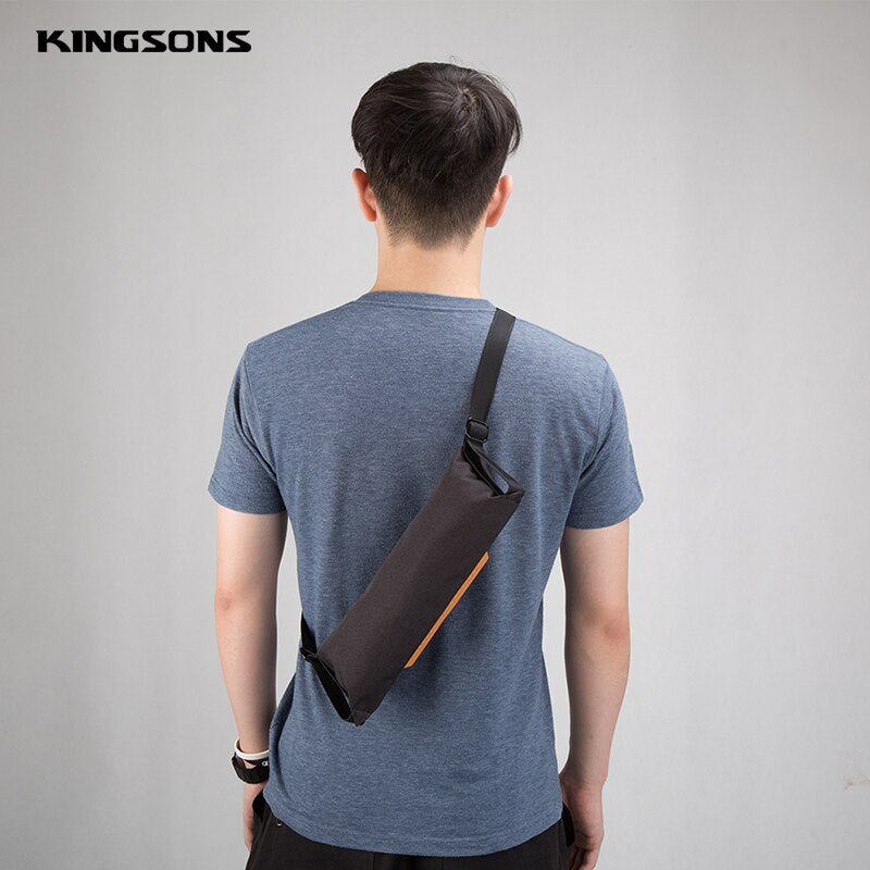Kingsons New Crossbody Bags Dark Gray Light Gray Light Blue Color Adjustable Single Strap Geometric Hexagon Polyester Chest Bag