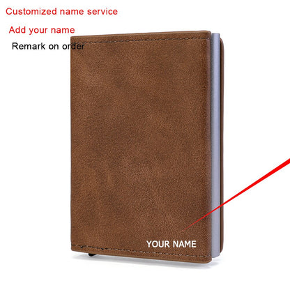 RFID  Top Pu Leather Wallet  Multifunction Magnet Wallet  Men &amp; Women Credit Card Holder with Note Compartment &amp; Coin Pocket