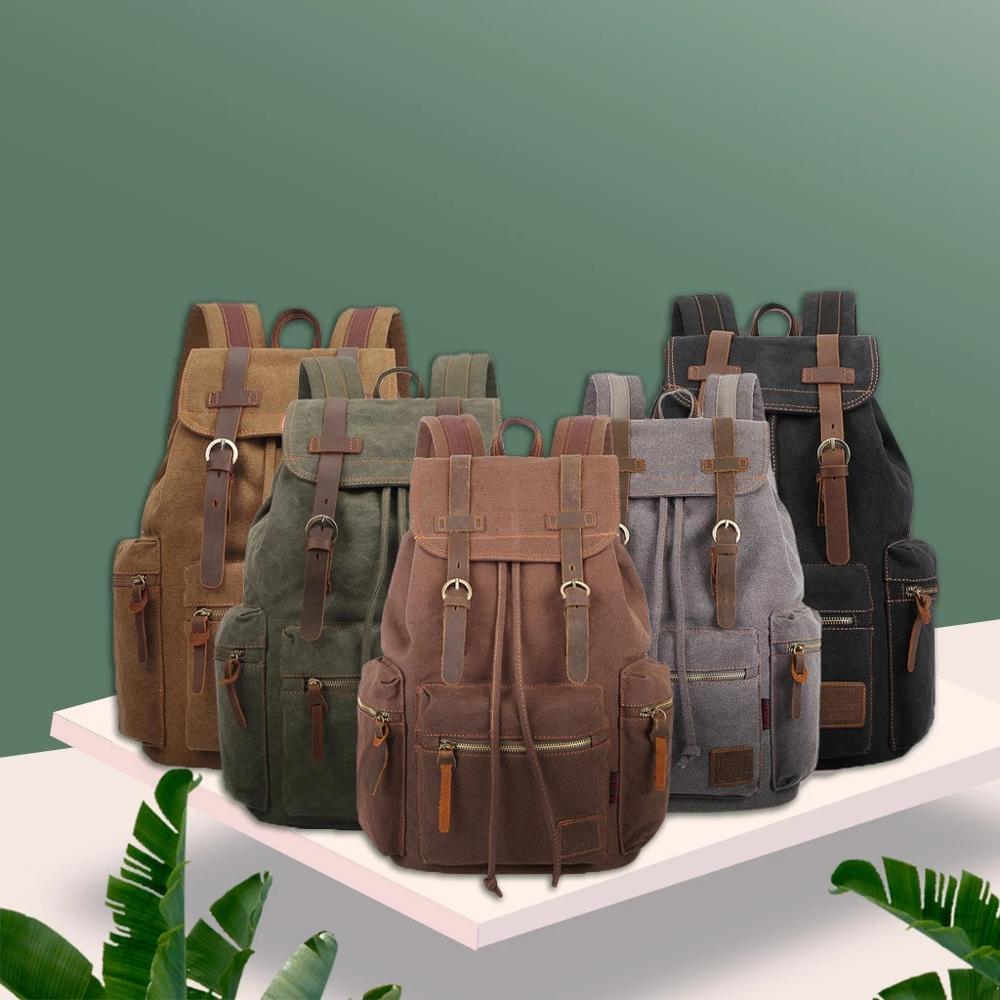 vintage canvas Backpacks Men And Women Bags Travel Students Casual For Hiking Travel Camping Backpack Mochila Masculina