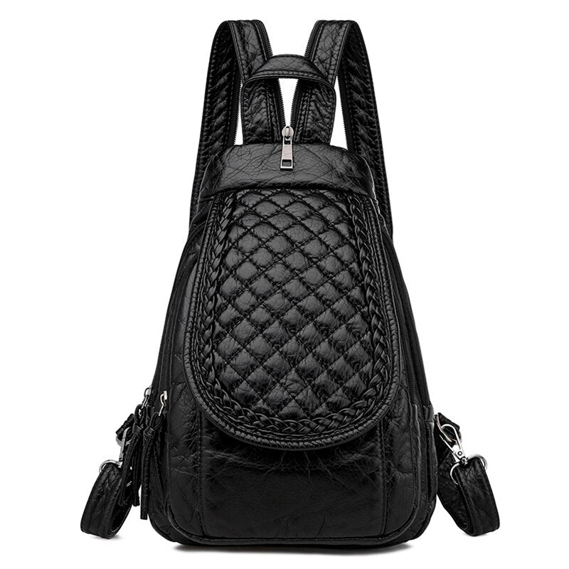 High Quality Backpack for Women New White Leather Backpack School Bag for Teenage Girls Female Travel Backpack Mochila