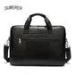 Genuine Leather business briefcase single shoulder crossbody bags men&#39;s bag simple large-capacity portable briefcase