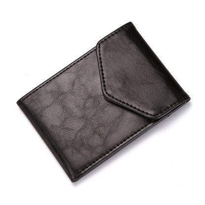 Fashion RFID Wallet Women Men Mini Ultrathin Leather Wallet Slim Wallet Coins Purse Credit ID &amp; Card Holders Card Cases