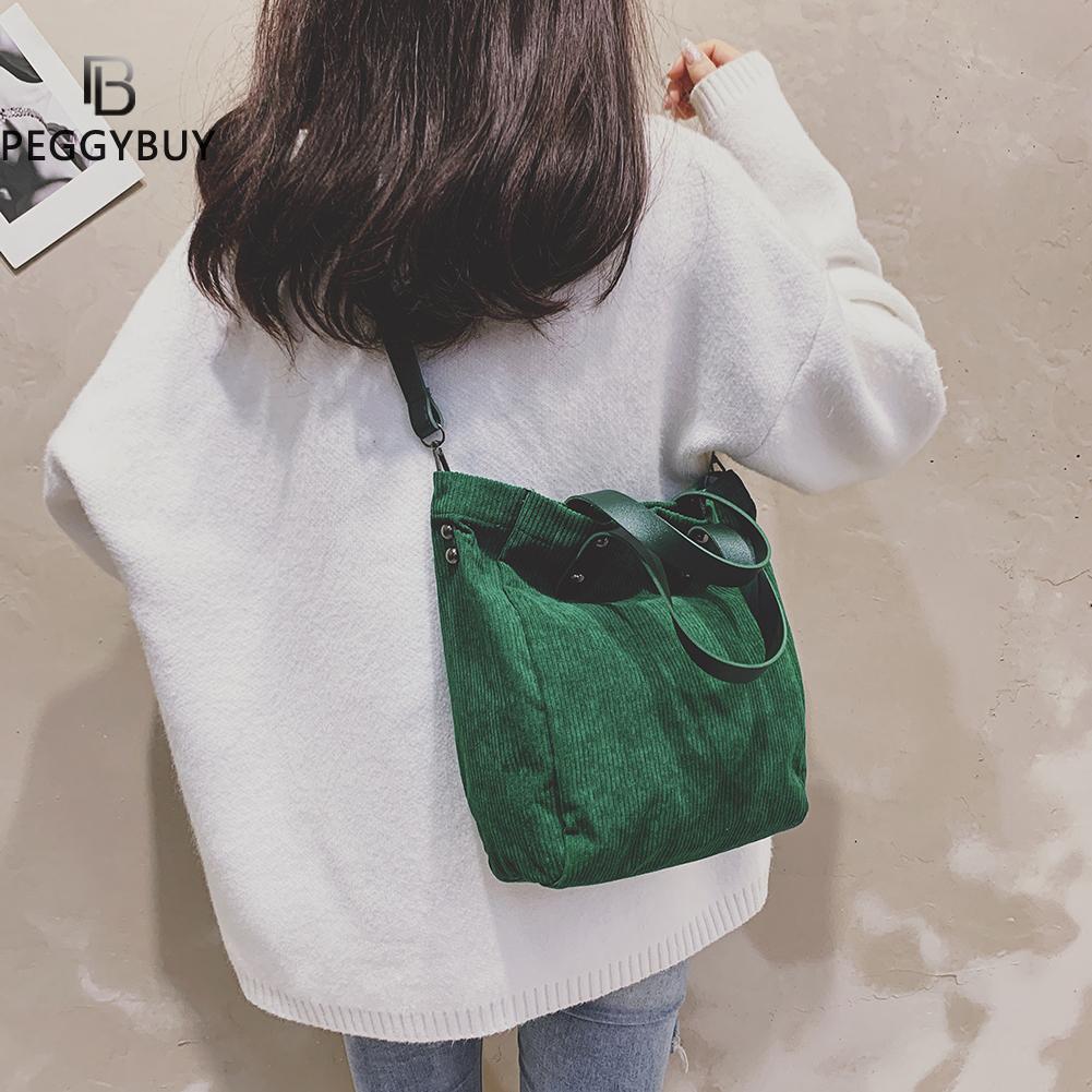 Corduroy Crossbody Bags Summer Lady Composite Set Simple Solid Color Handbags Female Simple Totes for Women Trend
