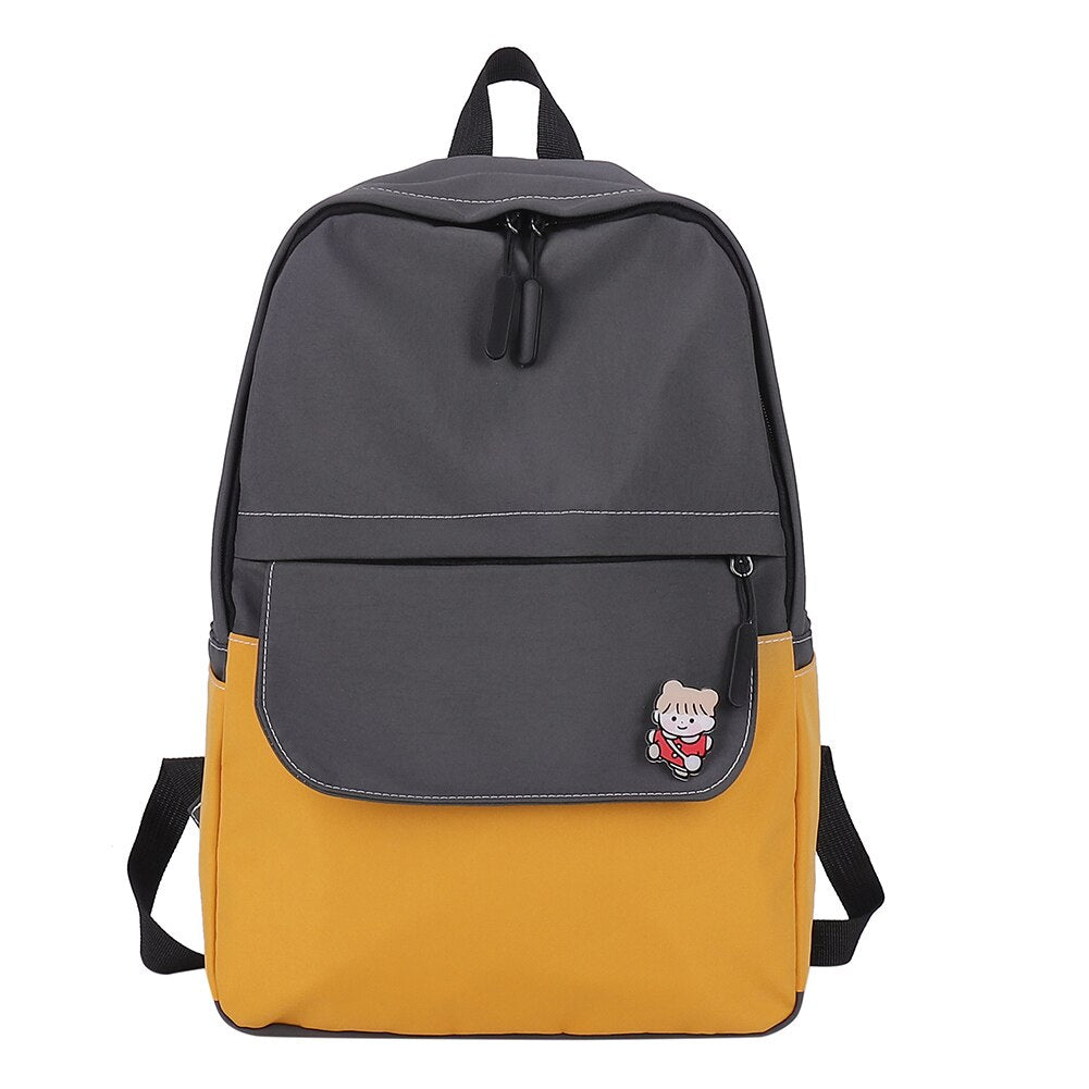 Fashion Women Preppy Style nylon  Solid Color Backpack Students School Large Capacity Knapsacks leisure student school bag
