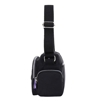 Women Fashion Nylon Shoulder Bag Solid Color Zipper Waterproof  Female Crossbody Bag Ladies Travel Handbag