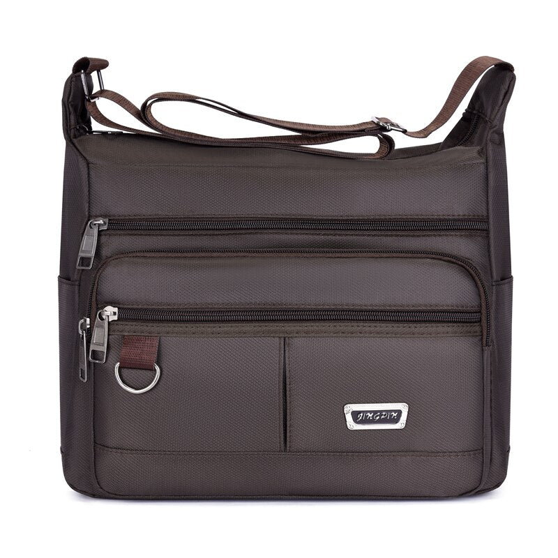 Men Oxford Travel Shoulder Bag Casual Crossbody Bags Good Qualtiy Outdoor Handbag Male Travel School Retro Tote Zipper Bag