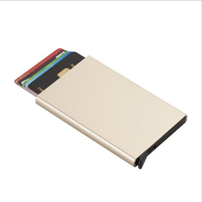 Anti-theft ID Credit Card Holder Porte Carte Thin Aluminium Metal Wallets Pocket Case Bank Women Men Credit Card Box