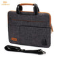 DOMISO10 13 14 15.6 17.3 Inch Multi-Functional Laptop Sleeve Business Briefcase Messenger Bag with USB Charging Port Brown Grey