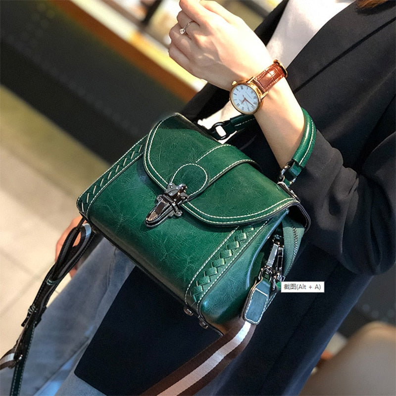Genuine Cow Leather Women&#39;s Bags Shoulder Bag Fashion Casual  Lady Bag New Portable Messenger Purses Crossbody Luxury Brand