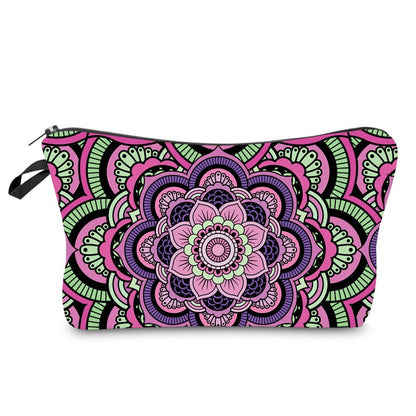 FUDEAM Polyester Mandala Pattern Portable Women Travel Storage Bag Toiletries Organize Cosmetic Bag Waterproof Female MakeUp Bag