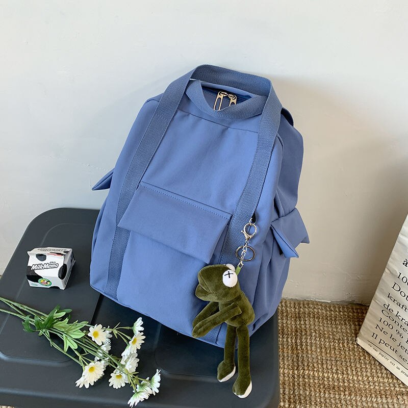 Backpacks Women Nylon Students Multi-pockets Safari-style Harajuku Ins Leisure Large Capacity Travel Bags Teenagers Chic Trendy
