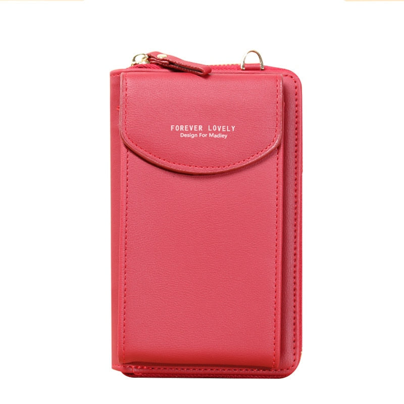 Women&#39;s Wallet Diagonal PU Multifunctional Mobile Phone Clutch Bag Ladies Purse Large Capacity Travel Card Holder Passport Cover