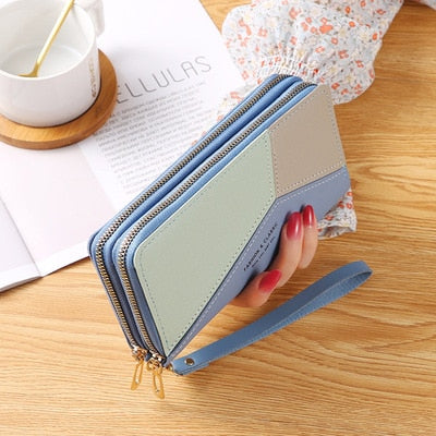 Long Women&#39;s Wallet Female Purses Tassel Coin Purse Card Holder Wallets Female Pu Leather Clutch Money Bag Female Wallet