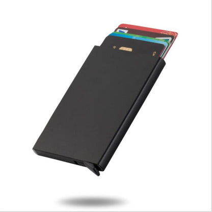 Anti-theft ID Credit Card Holder Porte Carte Thin Aluminium Metal Wallets Pocket Case Bank Women Men Credit Card Box