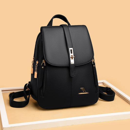 Winter Women Leather Backpacks Fashion Shoulder Bags Female Backpack Ladies Travel Backpack Mochilas School Bags For Girls