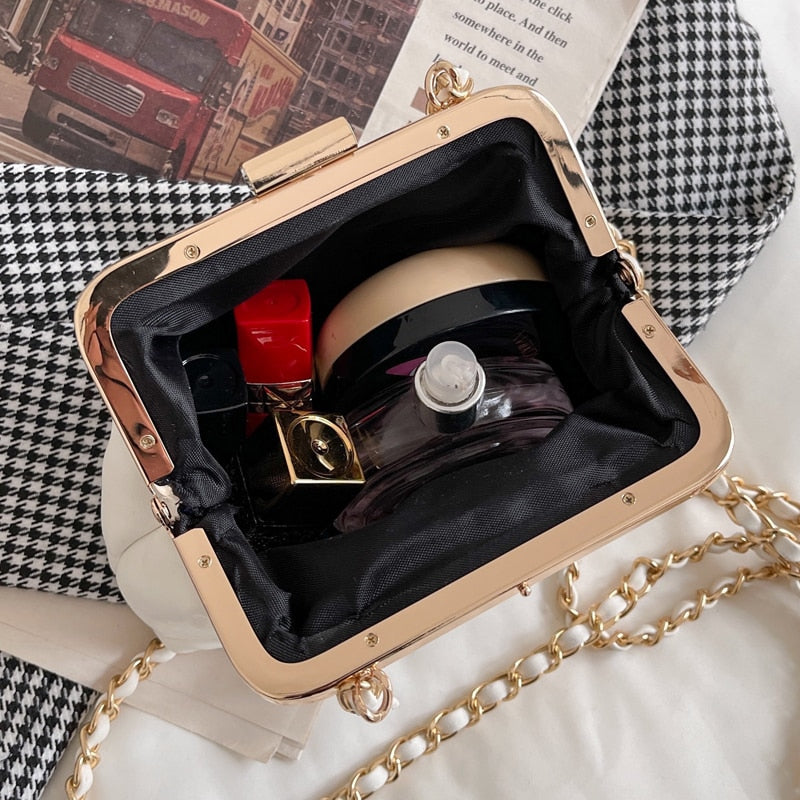 Women&#39;s Party Clutch Wedding Crossbody Bag Totes Stylish Pearl Clip Bag Evening Handbags Shoulder Bags Summer Beach Bag