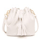 Baggage Girl PU Leather Tassel Bag Euro-American Street Photo Single Shoulder Slant Bag Sequins Star Chain Handbag