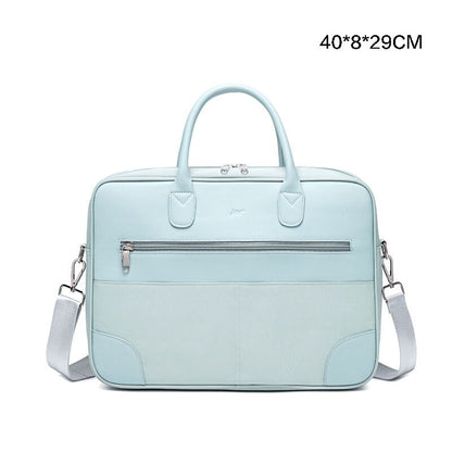 Fashion Simplicity Briefcases Business Trip Laptop Anti-Drop Shoulder Bag Women Work Document Storage Organize Handbag Accessory