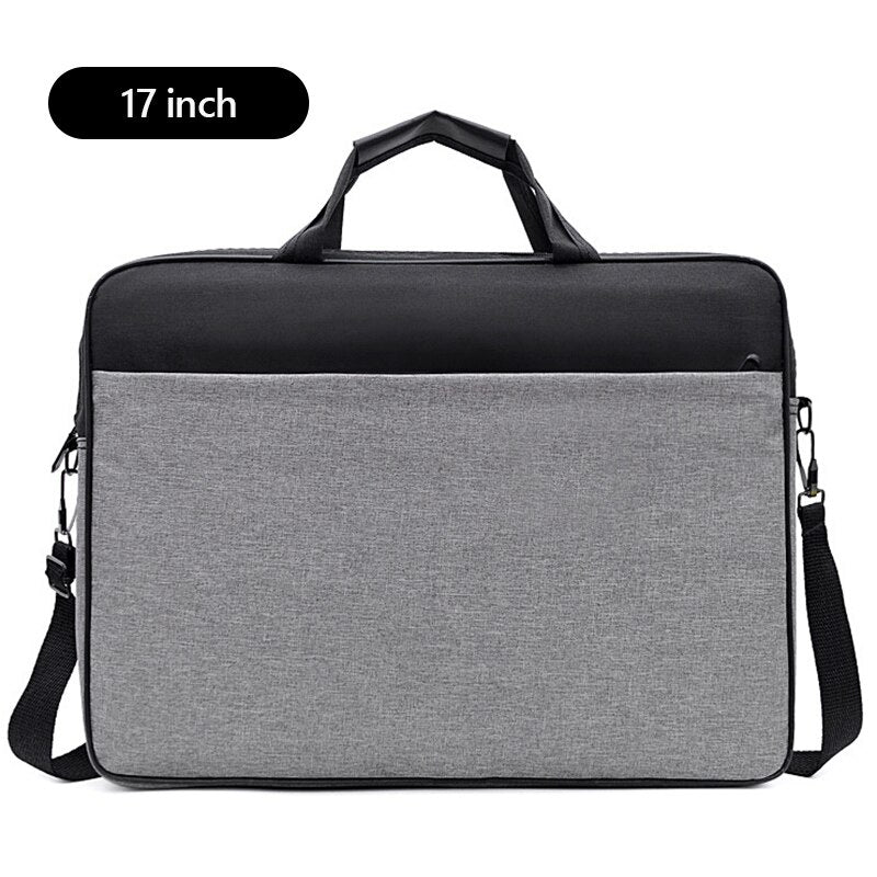 Waterproof Men Women Briefcase 15.6 17 inch Laptop Bag A4 Documents Pouch Phone Handbag Office Business Travel Organizer X89C