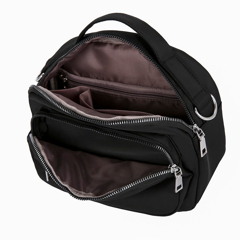 Women Shoulder Bag Handbag Waterproof Nylon Crossbody Bags Travel School Message Bag For Female Ladies Solid Zipper Pack Tote