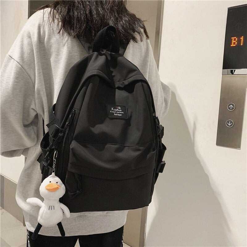 Casual Women&#39;s Backpacks Kawaii Men&#39;s Backpack Nylon Waterproof School Bags For Teenager Girls Shoulder Bags Mochilas Rucksacks