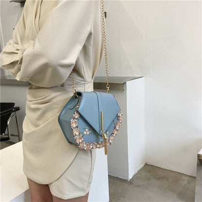 Women Shoulder Bags Embroidery Tassel Cross Body Chinese Style Fashion Retro Chain Bag Womens Elegant Sweet Ins Messenger Chic