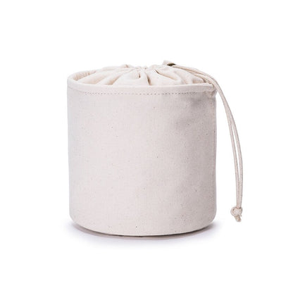 Small Barrel Shaped Organizer Cosmetic Bag Female Canvas Art Bucket Storage Makeup Pouch Mini Liner Bag 13*13cm