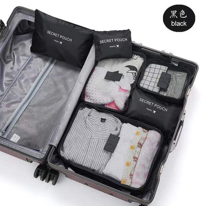 Travel storage 6-piece storage bag underwear shoes 6 storage bag Oxford waterproof cloth luggage storage and distribution