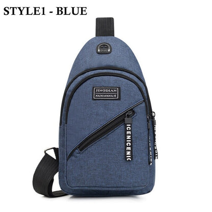 Men Shoulder Bags Nylon Waist Packs Sling Bag Crossbody Outdoor Sport Shoulder Chest Daily Picnic Canvas Messenger Bag Bolsa