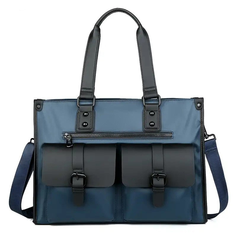 Men Oxford Briefcase Male Business Casual Handbags Laptop Bags Documents Storage Bag Fashion Shoulder Bags Black Blue XA901ZC