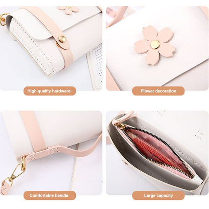 Flower Minority Cambridge Messenger Bag Women&#39;s Shoulder Bag Hand-stitched Self-made DIY Material PU LeatherCrossbody Bag