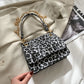 Shoulder Bags Women Leopard Underarm Mini Bag Elegant High Street Shopping Purse All-match Fashion Korean Style Chain Crossbody