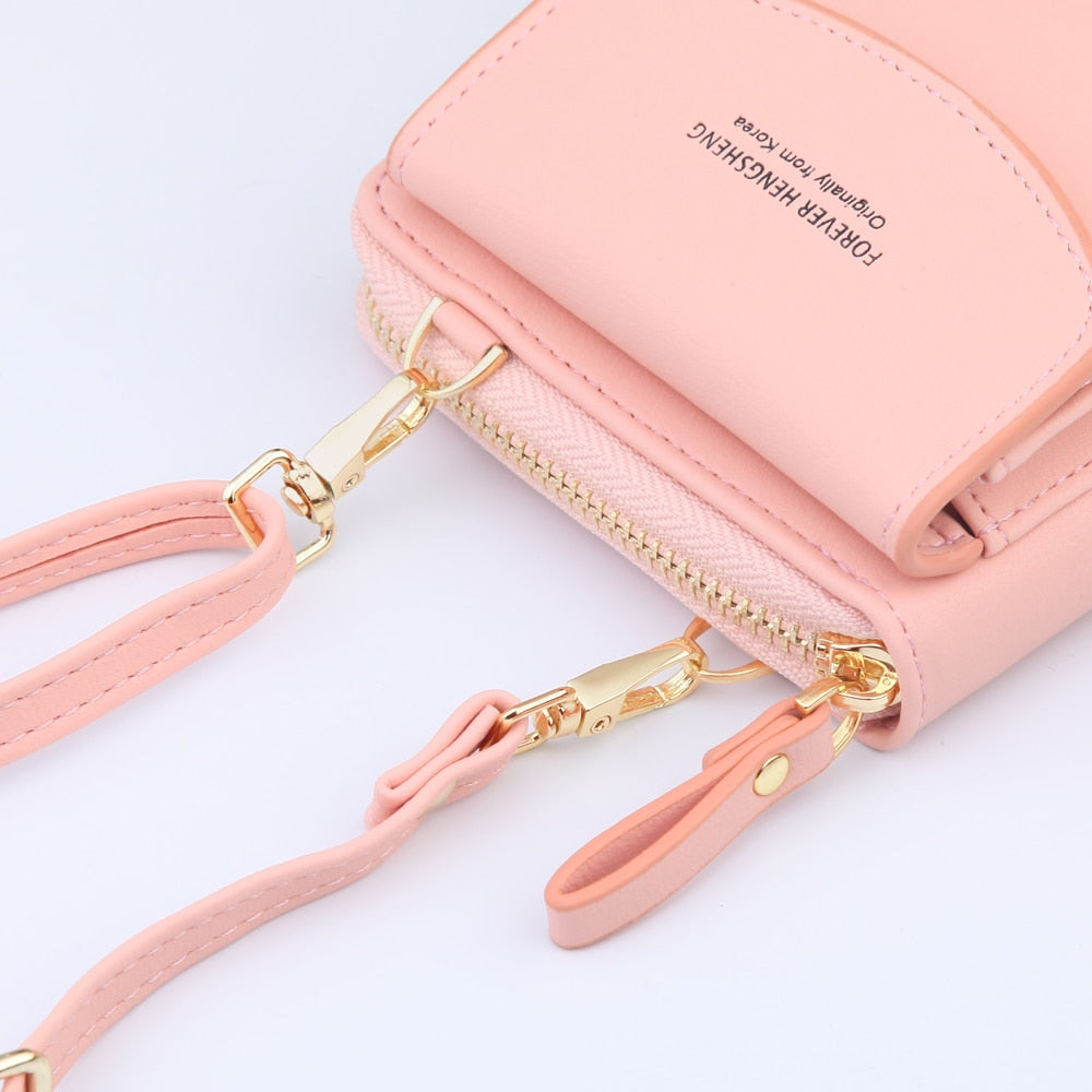 New Women&#39;s wallet messenger bag large capacity women&#39;s purse buckle zipper bag soft leather versatile women&#39;s bag shoulder bag