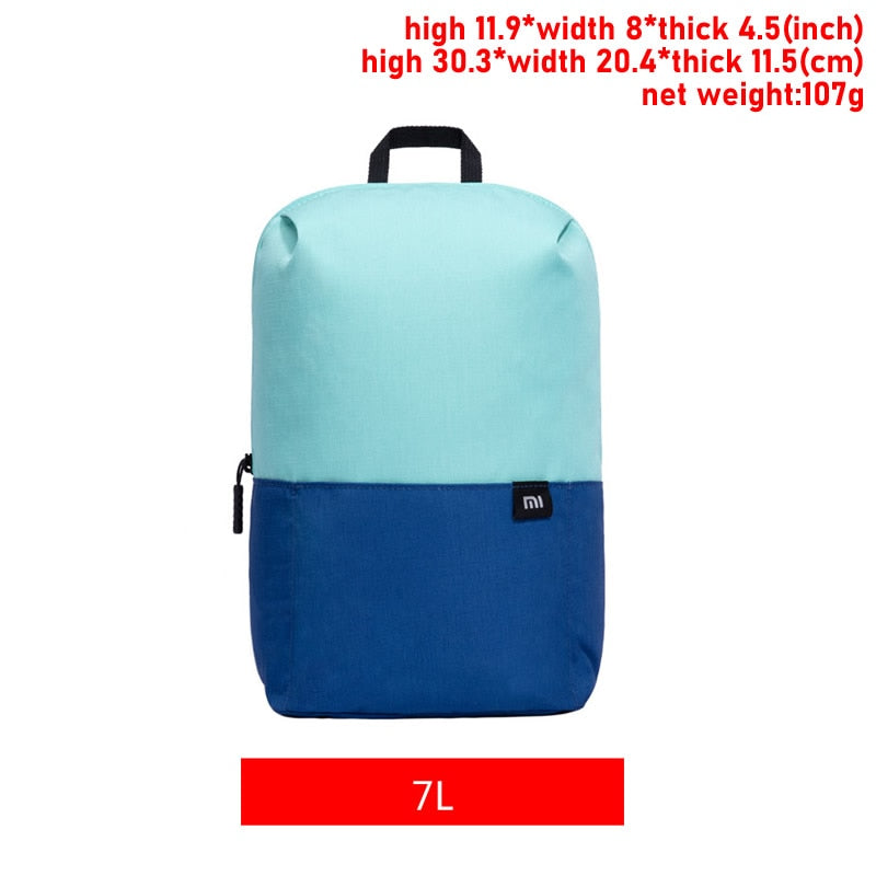 Original Xiaomi Mi Backpack 7L/10L/15L/20L Waterproof Colorful Daily Leisure Urban Unisex Sports Travel Backpack Dropshipping